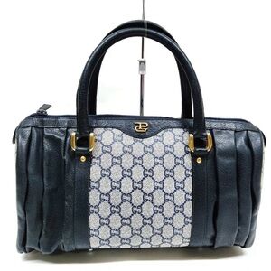 Vintage Gucci Plus Boston bag  navy *RARE*-AUTHENTIC- clean